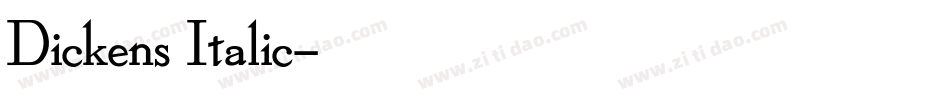 Dickens Italic字体转换